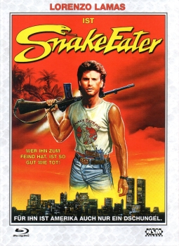 Lorenzo Lamas ist Snake Eater - Wer ihn zum Feind hat, ist so gut wie tot! - Für ihn ist Amerika auch nur ein Dschungel. - 2-Disc Limited Uncut Mediabook von NSM Records - Limitiert auf 222 Stück & nummeriert - DVD & Blu-ray - Cover B - Neu & OVP